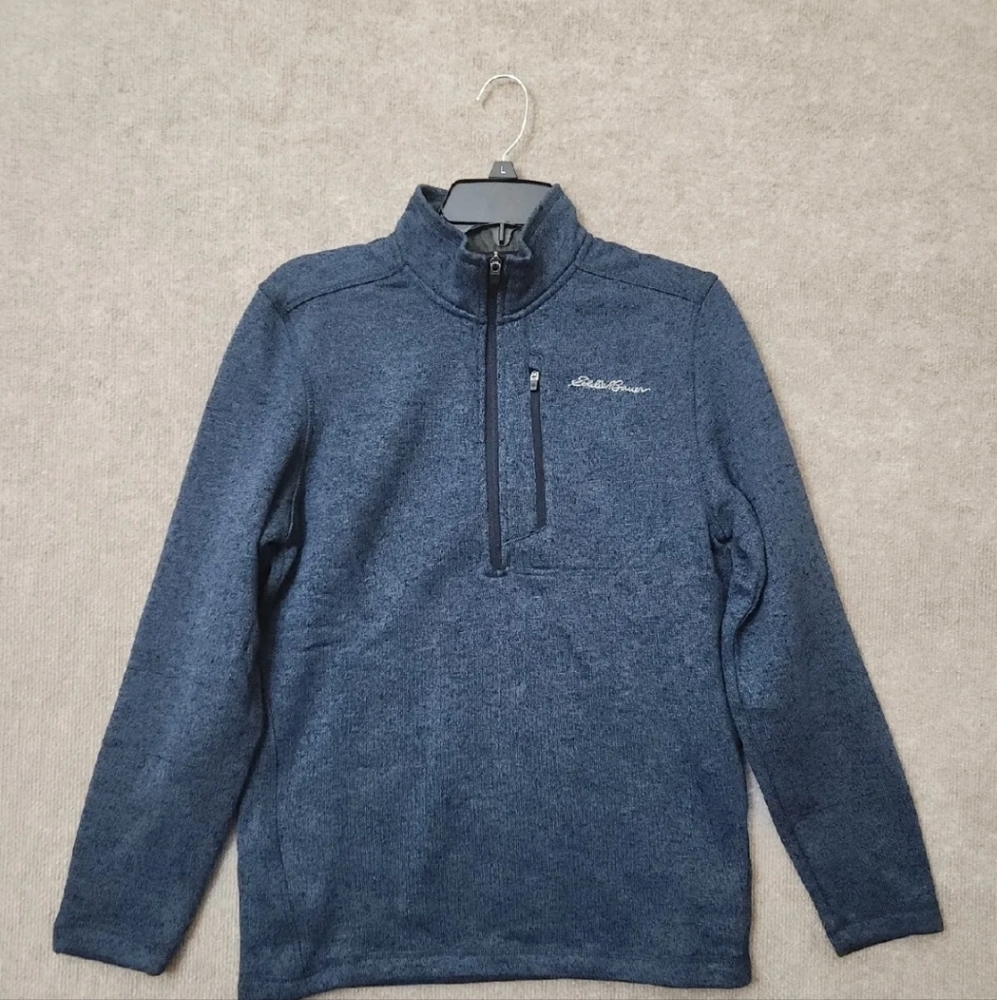 Eddie Bauer Radiator 1/4 Zip Fleece Pullover Mens XL Blue BNWT
